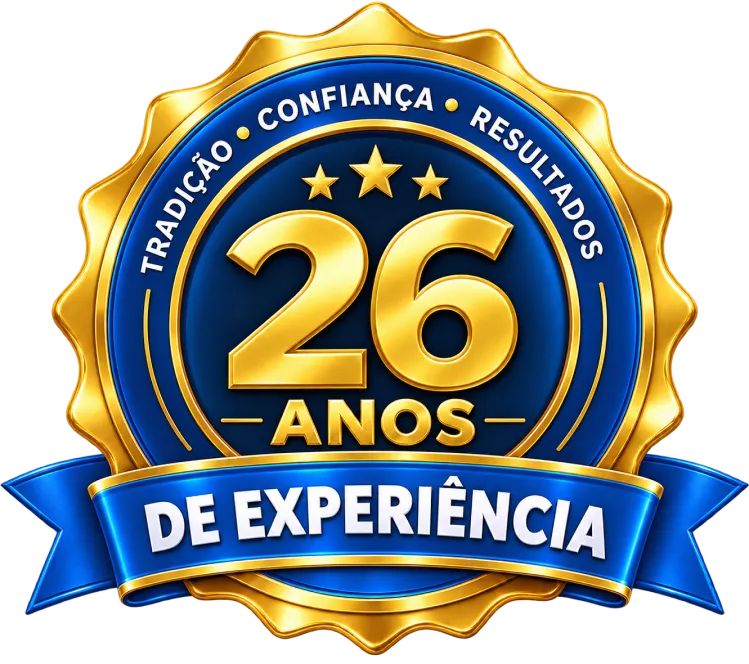26 anos de experiência, tradição, confiança e resultados